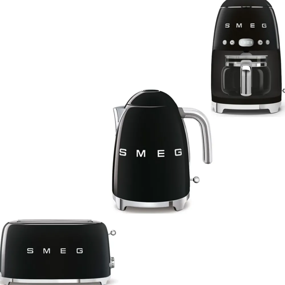 Tuotepaketti - vedenkeitin KLF03 1,7 l, kahvinkeitin ja leivänpaahdin TSF02*Smeg Sale