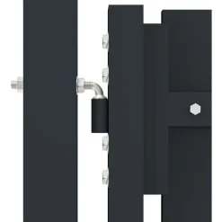 Tuplaovi pihaportti teräs 306x150 cm antrasiitti*FinePRICE Online
