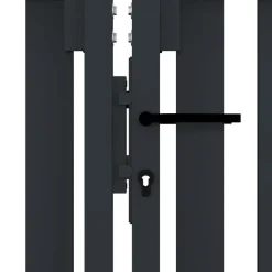 Tuplaovi pihaportti teräs 306x150 cm antrasiitti*FinePRICE Online