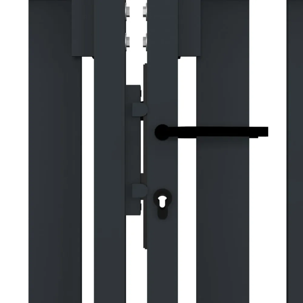 Tuplaovi pihaportti teräs 306x150 cm antrasiitti*FinePRICE Online