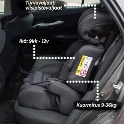 Turvaistuin Basic Black Edition 9-36 kg*Kikid