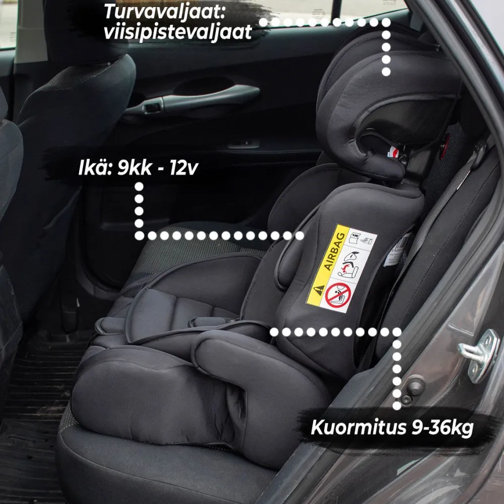 Turvaistuin Basic Black Edition 9-36 kg*Kikid