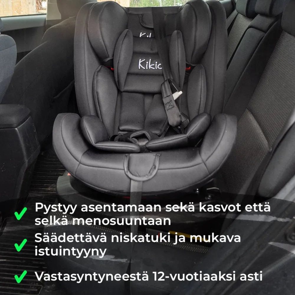 Hot Turvaistuin & turvakaukalo Black Edition Isofix 0-36kg musta Lastentarvikkeet