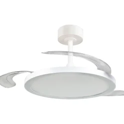Sale Tuuletinkattovalaisin Kasfjord Starlight Ø106.5cm LED mattavalkoinen Tuuletinvalaisimet