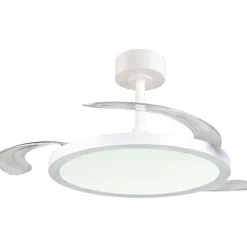 Sale Tuuletinkattovalaisin Kasfjord Starlight Ø106.5cm LED mattavalkoinen Tuuletinvalaisimet
