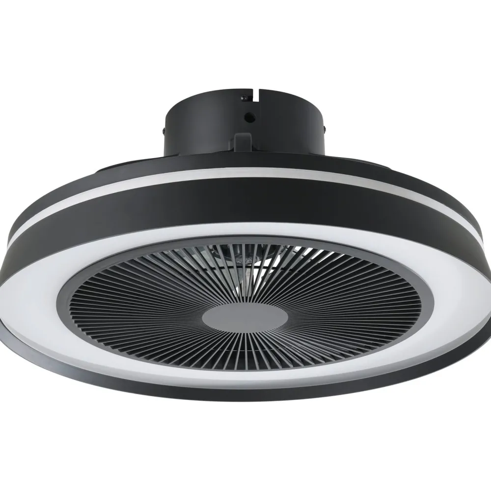 Outlet Tuuletinvalaisin Vallonia RGB/CCT LED Ø48cm kaukosäädin musta Tuuletinvalaisimet