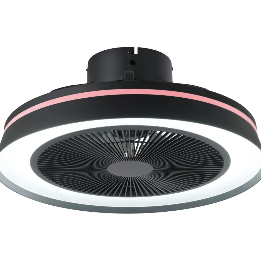 Outlet Tuuletinvalaisin Vallonia RGB/CCT LED Ø48cm kaukosäädin musta Tuuletinvalaisimet