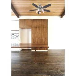 Clearance Tuuletinvalaisin Jerry Ø130cm 40W pyökki/harmaa Tuuletinvalaisimet