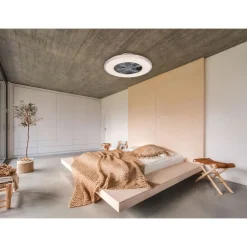 New Tuuletinvalaisin Harstad, Ø60cm, kromi, starlight Tuuletinvalaisimet