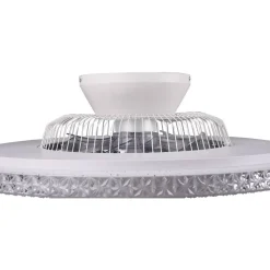 New Tuuletinvalaisin Harstad, Ø60cm, kromi, starlight Tuuletinvalaisimet