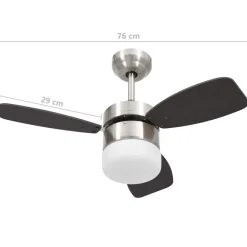 Tuuletinvalaisin valolla ja kaukosäätimella, eri kokoja ja värejä*FinePRICE Clearance