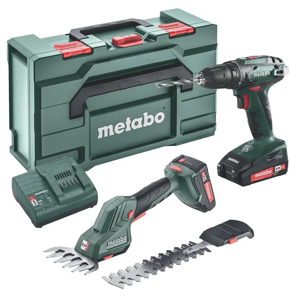 Työkalupaketti Combo Set 18V BS 18 SGS 18 LTX Q sisältää 2xLi-Power-akut ja laturin SC 30*Metabo Hot