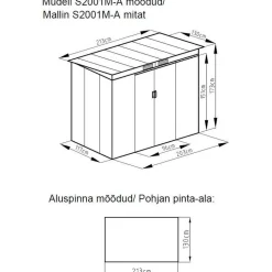 Työkaluvaja 2,3 m² harmaa*AB Polar New