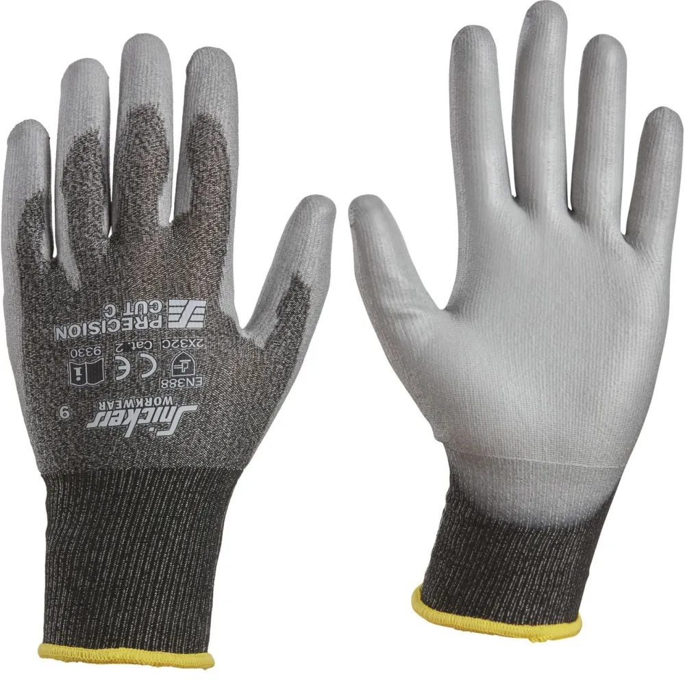 Työkäsineet 9330 Precision Cut C harmaa*Snickers Workwear Outlet