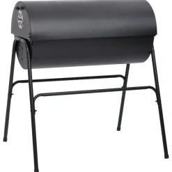 Tynnyrigrilli 2 grilliritilällä 80x95x90 cm teräs musta*FinePRICE Best
