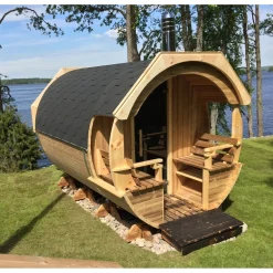 Tynnyrisauna Alex Basic Ø 2,3x3 m sis. kiuas ja hormi*ARCTIC FINLAND HOUSE Sale