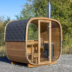 Tynnyrisauna Cube, 220x170cm, 3 hlöä*Baltresto