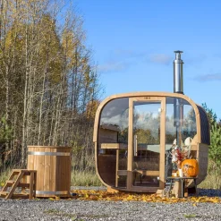 Tynnyrisauna Cube, 220x170cm, 3 hlöä*Baltresto