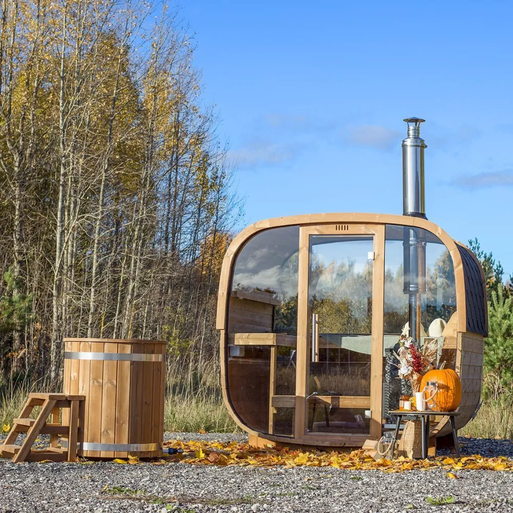 Tynnyrisauna Cube, 220x170cm, 3 hlöä*Baltresto