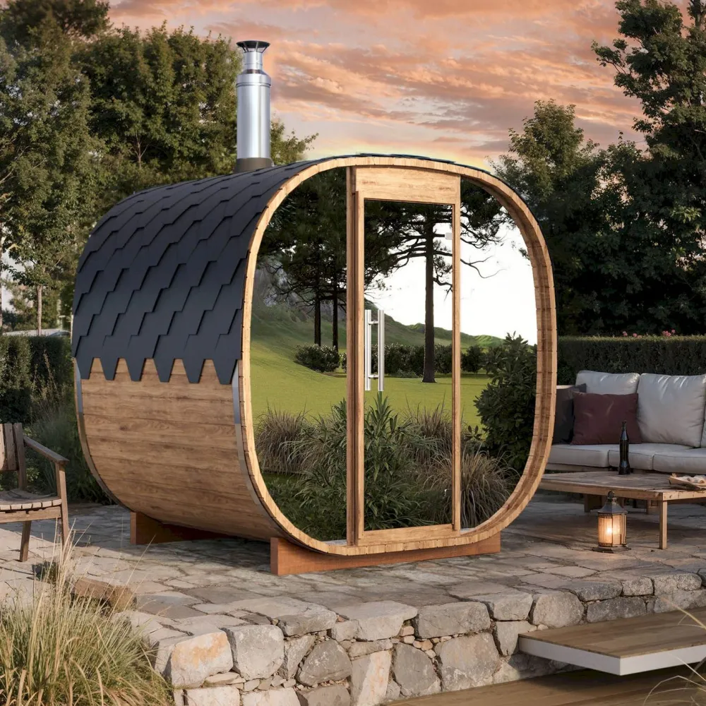 Tynnyrisauna Cube, 220x230cm, 4 hlöä*Baltresto Online