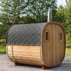 Tynnyrisauna Cube, 220x240cm, 4 hlöä Tynnyrisaunat