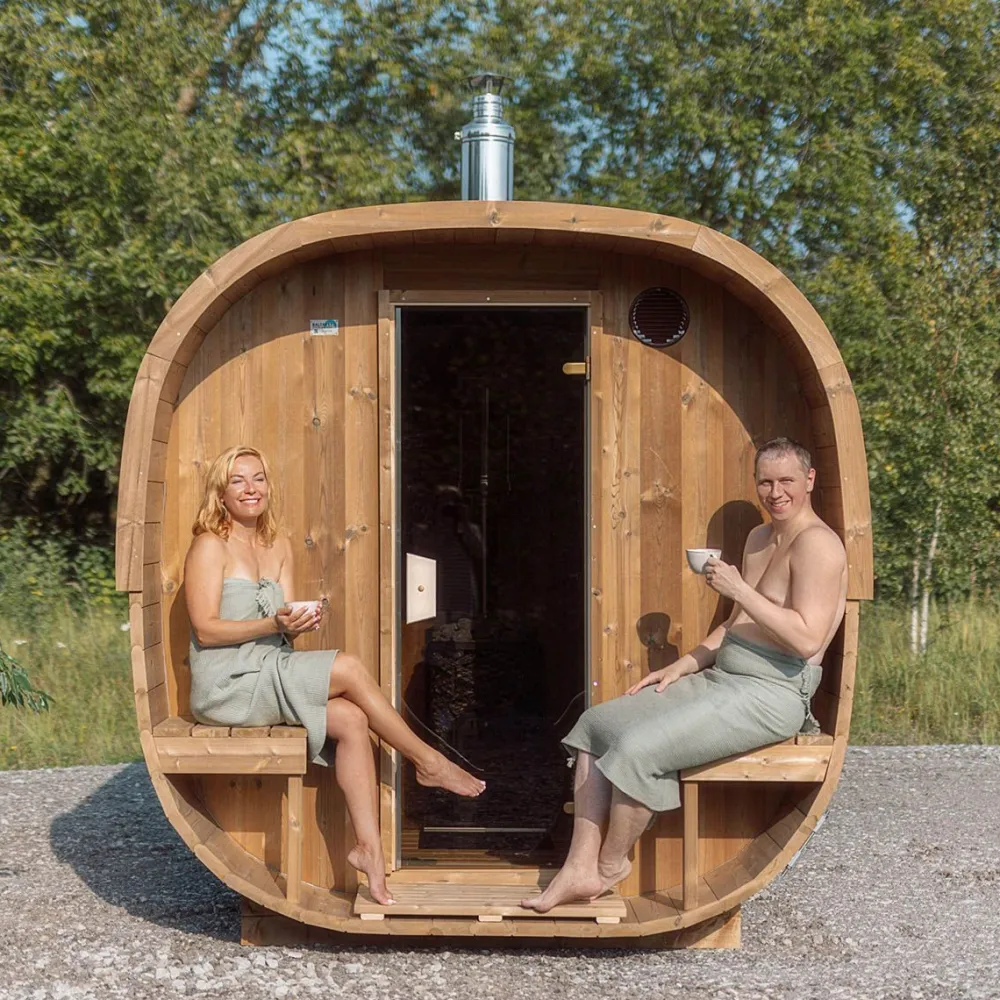 Tynnyrisauna Cube, 220x240cm, 4 hlöä Tynnyrisaunat