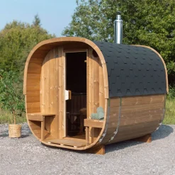 Tynnyrisauna Cube, 220x240cm, 4 hlöä Tynnyrisaunat