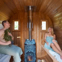 Best Tynnyrisauna Cube, 220x300cm, pukuhuoneella, 4 hlöä Tynnyrisaunat