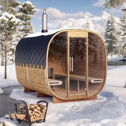 Sale Tynnyrisauna Cube, 220x300cm, 6 hlöä Tynnyrisaunat