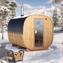 Sale Tynnyrisauna Cube, 220x300cm, 6 hlöä Tynnyrisaunat