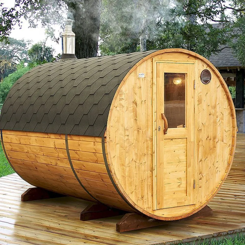 Online Tynnyrisauna , 200x300cm, 4 hlöä, pukuhuoneella Tynnyrisaunat