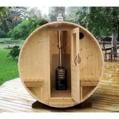 Best Tynnyrisauna , 200x240cm, 4 hlöä, terassilla Pihasaunat Ilman Rakennuslupaa|Tynnyrisaunat