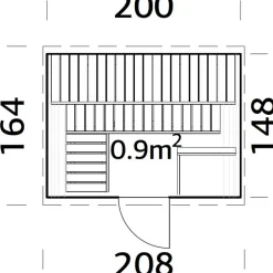 Tynnyrisauna Anita 0,9 m²*Palmako Outlet