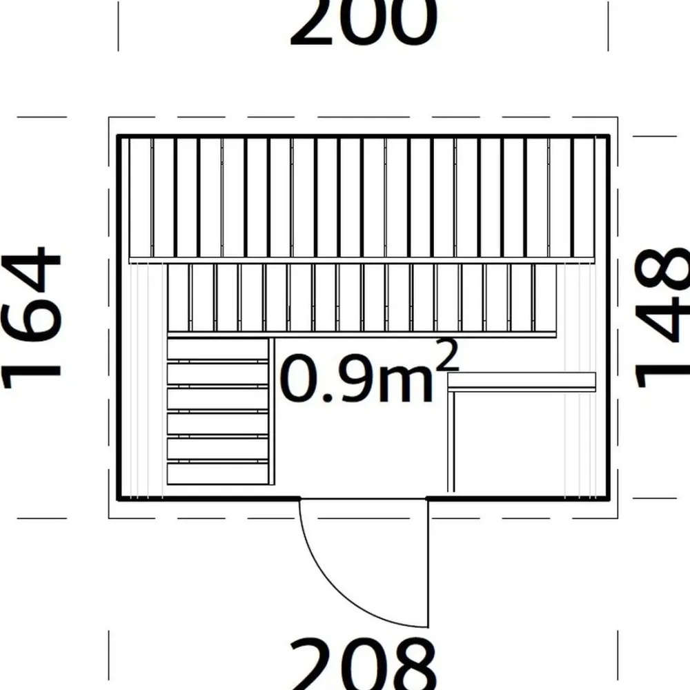 Tynnyrisauna Anita 0,9 m²*Palmako Outlet