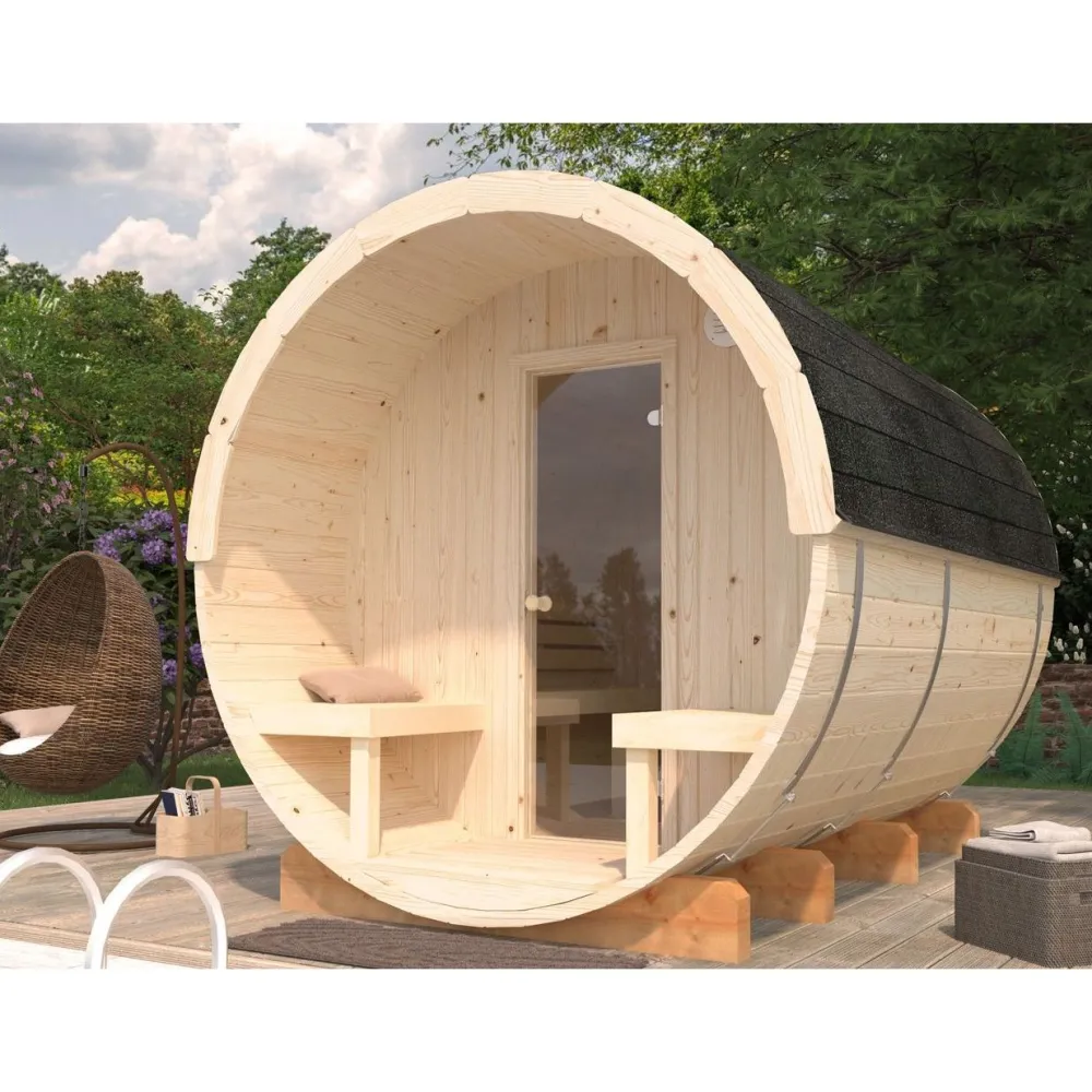 Tynnyrisauna Anita 1,6+0,7 m²*Palmako Clearance