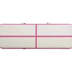 Täytettävä voimistelumatto pumpulla 300x100x15 cm PVC pinkki*FinePRICE Discount