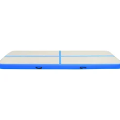 Täytettävä voimistelumatto pumpulla 400x100x15cm PVC sininen*FinePRICE New