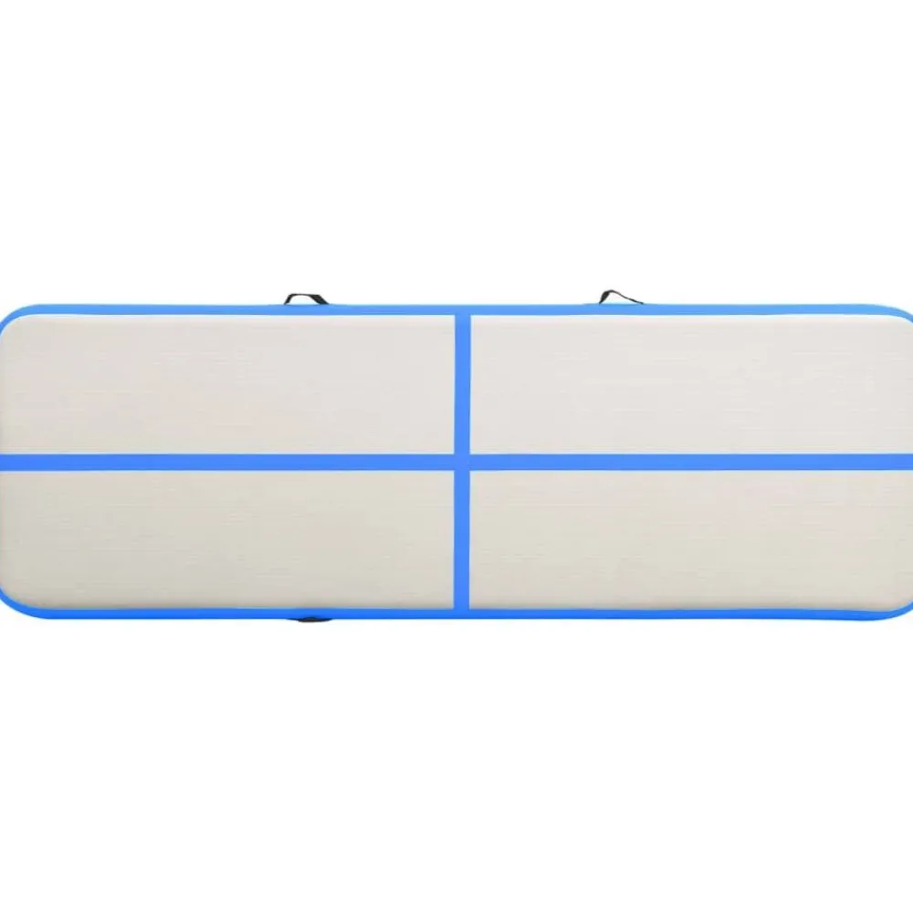 Täytettävä voimistelumatto pumpulla 400x100x15cm PVC sininen*FinePRICE New