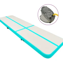 Täytettävä voimistelumatto pumpulla 600x100x15 cm PVC vihreä*FinePRICE Sale