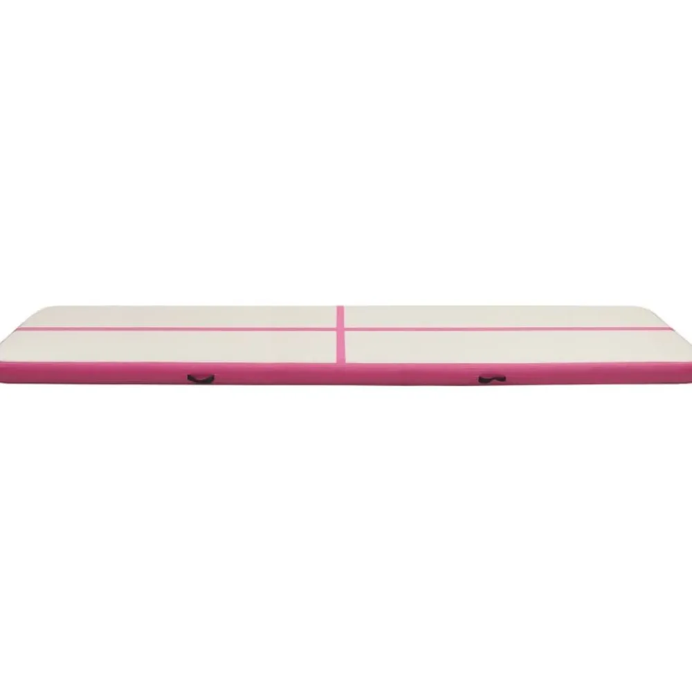 Täytettävä voimistelumatto pumpulla 700x100x15 cm PVC pinkki*FinePRICE Online