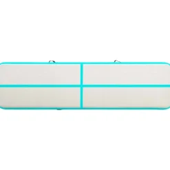 Täytettävä voimistelumatto pumpulla 800x100x15 cm PVC vihreä*FinePRICE Clearance