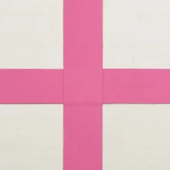 Täytettävä voimistelumatto pumpulla 800x100x15 cm PVC pinkki*FinePRICE New