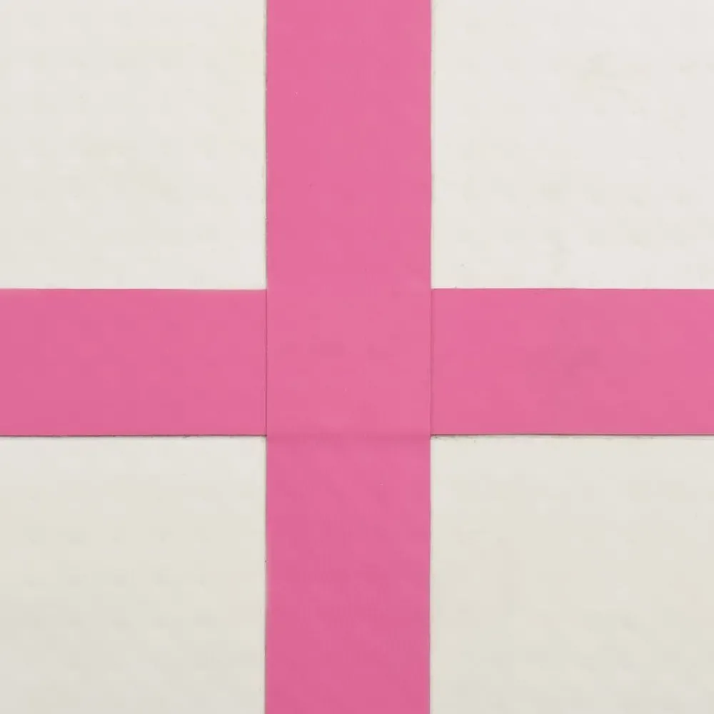 Täytettävä voimistelumatto pumpulla 800x100x15 cm PVC pinkki*FinePRICE New