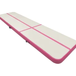 Täytettävä voimistelumatto pumpulla 800x100x15 cm PVC pinkki*FinePRICE New