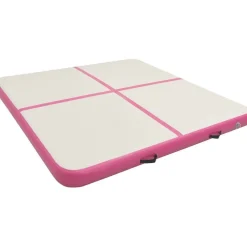 Täytettävä voimistelumatto pumpulla 200x200x15 cm PVC pinkki*FinePRICE Sale