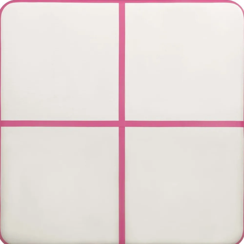 Täytettävä voimistelumatto pumpulla 200x200x15 cm PVC pinkki*FinePRICE Sale