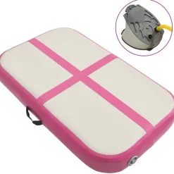 Täytettävä voimistelumatto pumpulla 60x100x20 cm PVC pinkki*FinePRICE Hot