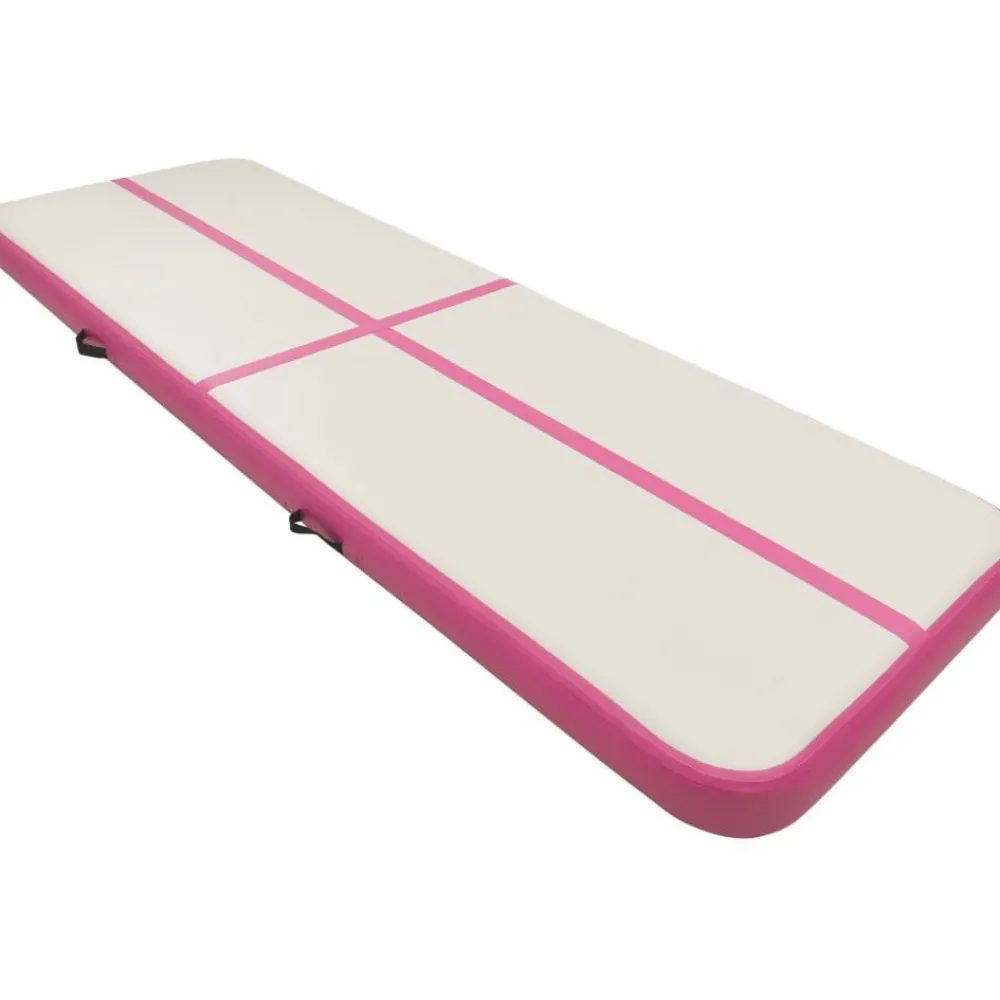 Täytettävä voimistelumatto pumpulla 500x100x20 cm PVC pinkki*FinePRICE Hot