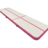 Discount Täytettävä voimistelumatto pumpulla 600x100x20 cm PVC pinkki Airtrack Ilmavolttipatjat