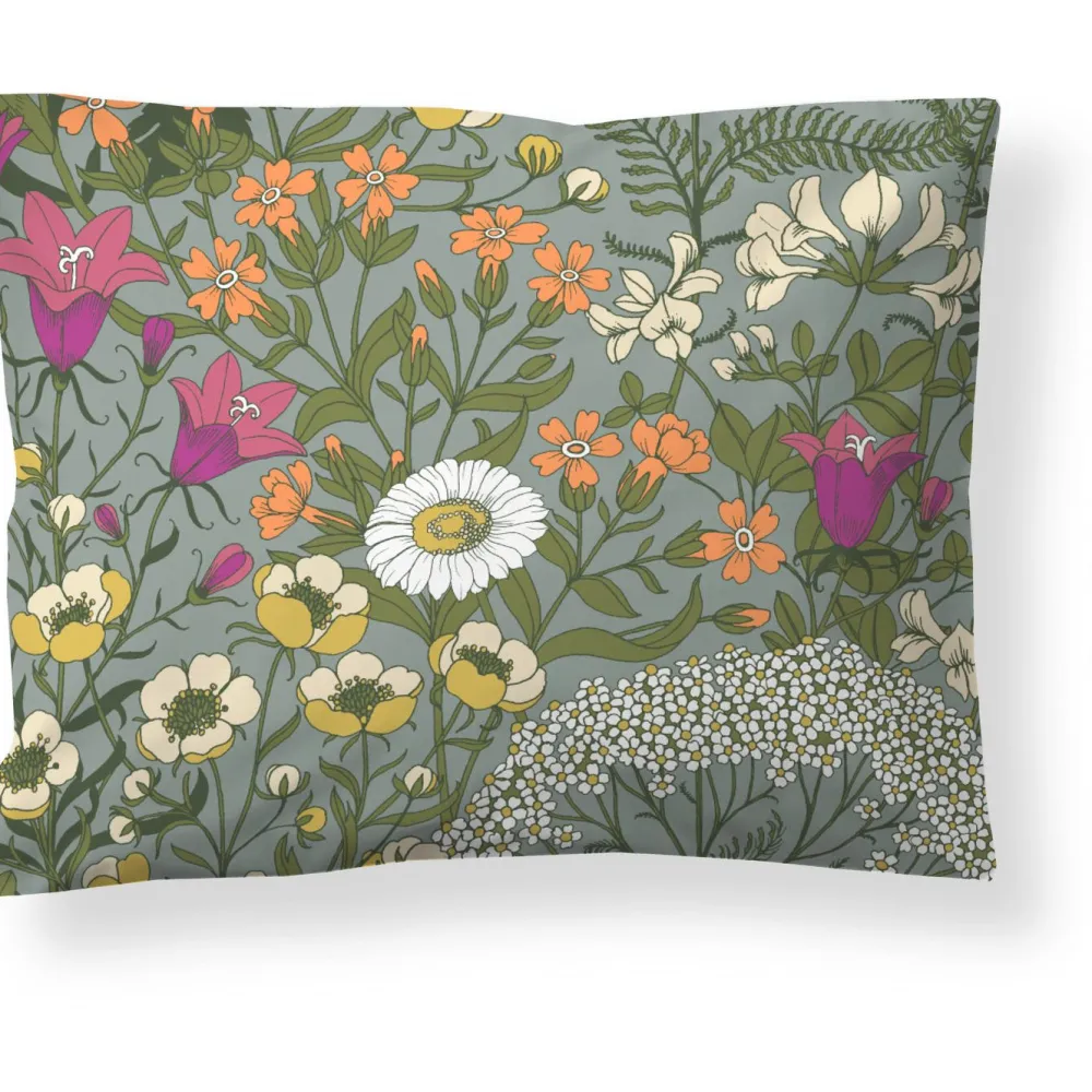 Online Tyynyliina Ahomaa, 50x60cm, vihreä/pinkki Vuodevaatteet